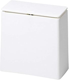 イデアコ フタ付ゴミ箱 チューブラー ミニ フラップ ホワイト 1.4L