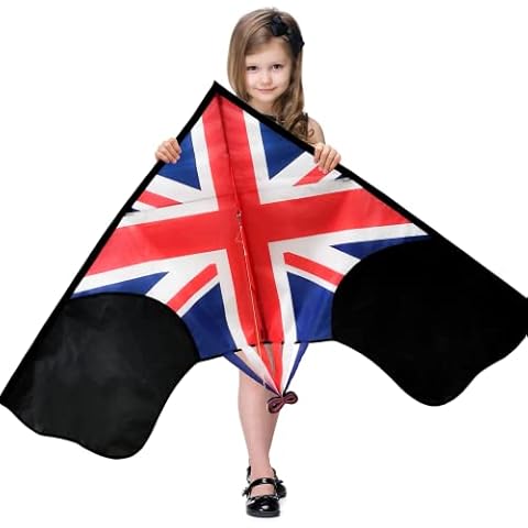 Stoie's Union Jack Kites for Children - Stunt Kites for Adults - Beach Kite for Kids - Kites & Flying Toys- Large Childrens Kite -100 Meter String & Handle - Easy Fly Kite for Boys & Girls for Sale Cover