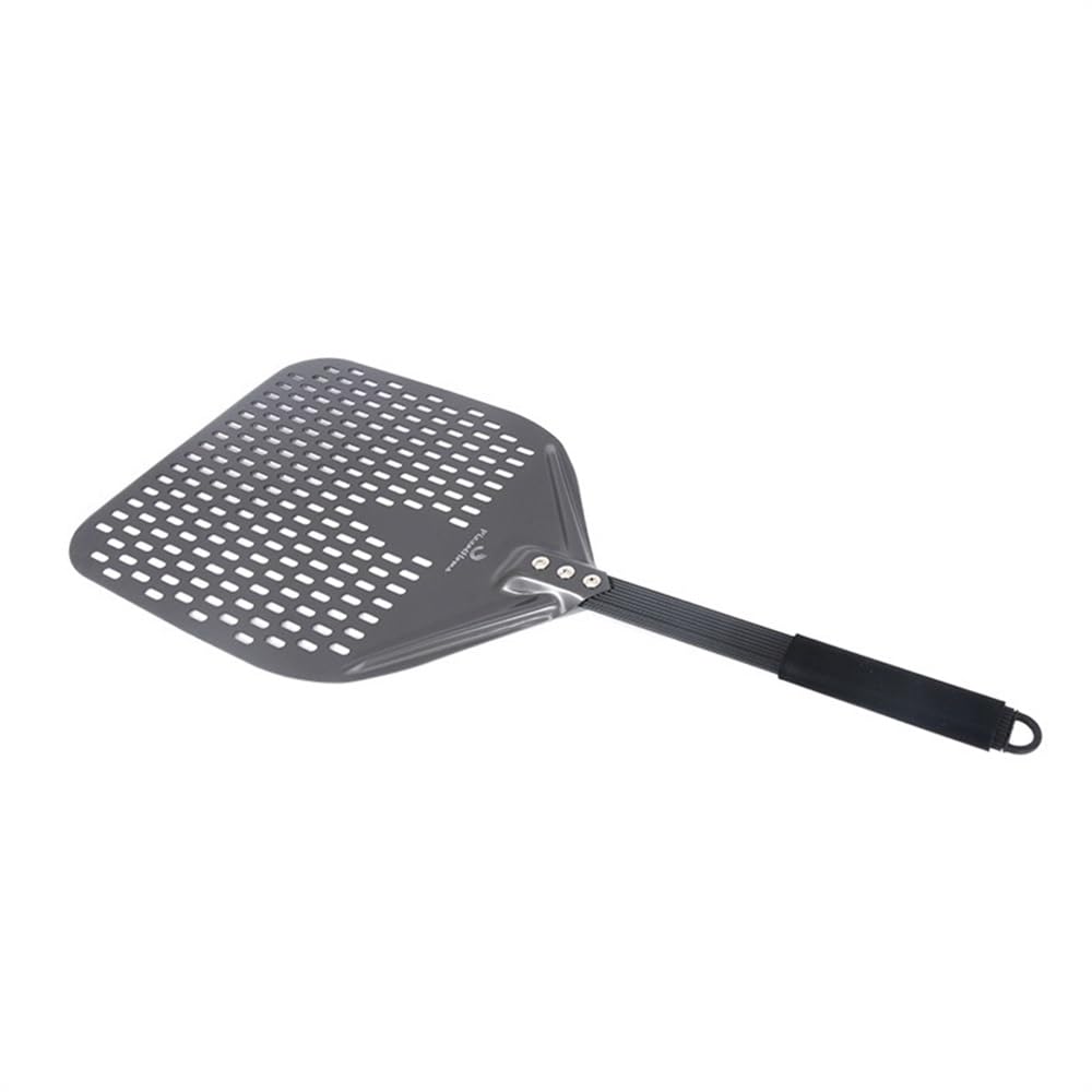 Łopatka do pizzy 35,6/33/30,48 cm perforowana skala pizzy prostokątna łopatka do pizzy aluminiowa twarda powłoka łopatka do pizzy krótka taca na narzędzia do pizzy. Zestaw 35,5 cm i 22,86 cm