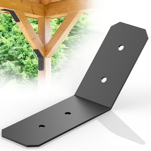 2x4 Bracket 4 Pcs , 45-Degree Angle Bracket. Specially For Reinforcing Gazebos. Fits 2\ X 4\ Lumber. With Drainage Holes. Build A Stable Pergola Easily Pergola Brackets