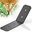 MOUNTAIN_ARK 6 Pack 14-3/4 x 2 Black Flat Mending Plate, Long Metal Steel Straight Bracket Repair Fixing Joint Connector for Wood Furniture, 11 Gauge, Braces & Joist Hangers