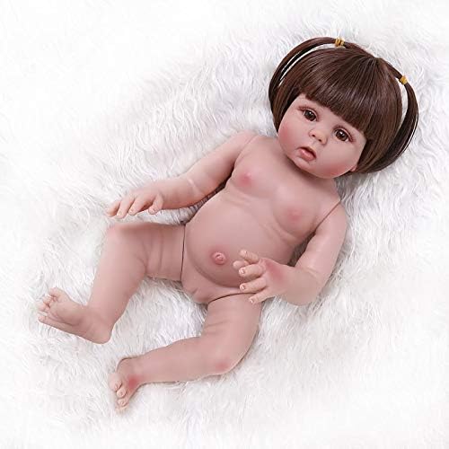 Miniatura 7 de iCradle Angelbaby - Muñecas de silicona de cuerpo completo de vinilo Reborn para niñas pequeñas y bebés que se ven reales, impermeables, pelo