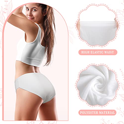 Vabean 40 Pcs Women's Disposable Underwear Polyester Cotton Ladies Briefs Panties Women for Travel Hospital Hotel Stays3