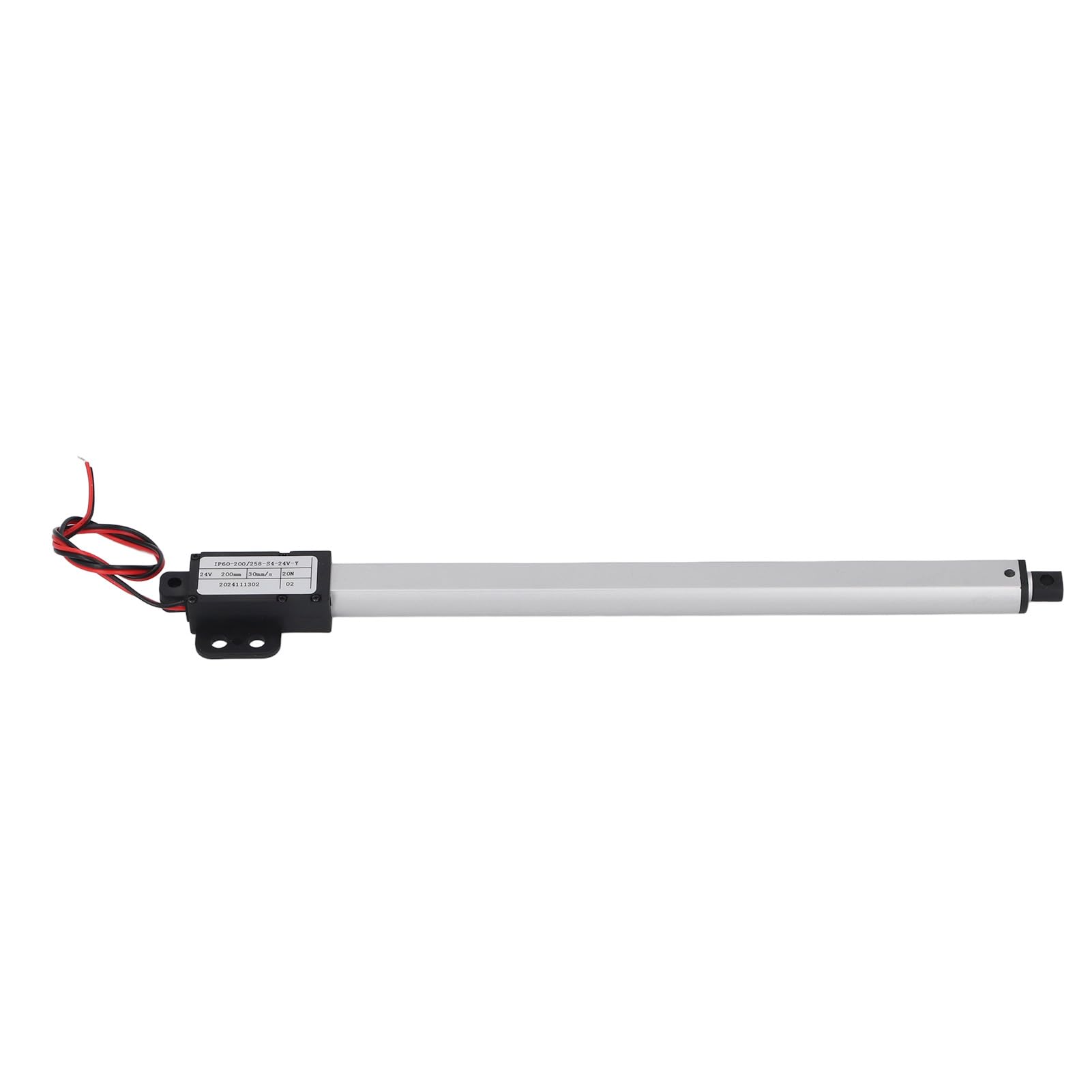 Mini actuador lineal eléctrico de 200 mm de carrera, 20 N de empuje, 30 mm/s, varilla de empuje eléctrica IPX4 con interruptor de límite final para equipos agrícolas