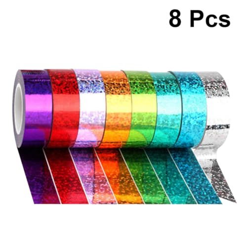 Cinta adhesiva de tejido brillante con alta adhesión y pack de 8 rollos de color aleatorio 5