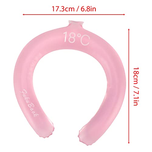 Duokon Halskühlrohr, Kühlerwickel, Sommer-Eishalsband, Kühlring, Eishalsring, Hitzschlag-Prävention, Kälte für Gekühlte, Sommerlich Gekühlte Weinkeller-Kühlsysteme (Rosa)