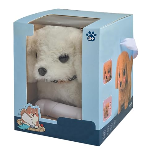 Peluche de perro robot - Peluche de cachorro de juguete, juguetes de perro robot de cachorro de mascota de peluche interactivo, juguete de peluche de perro interactivo electrónico | Caminar, ladrar, m