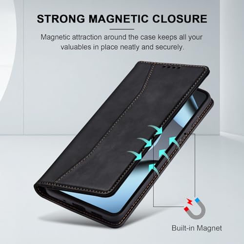 Image of Jasonyu Flip Wallet Case for Google Pixel 10 /10 Pro 5G,Black