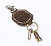 Handmade High Quality Genuine Leather Keychain Metal Button Gifts for Men Women