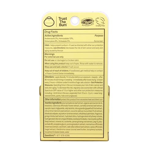 3 Pack: Sun Bum Lip Balm, Spf 30, 0.15 Oz. Stick, 1 Count, Broad Spectrum Uva/Uvb Protection, Hypoallergenic, Paraben Free, Gluten Free, Vegan