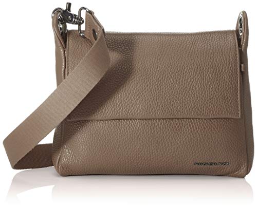 Mandarina Duck Mellow Leather Tracolla Nero  Bolsa de mensajero para Mujer  Gris  Amphora