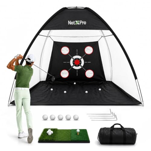 10x7ft Golf Net with Tri-Turf Mat