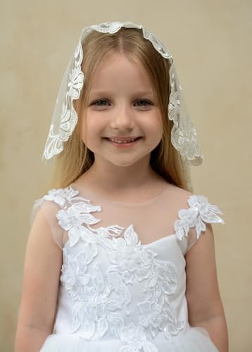 Girls Mantilla Veils Church Mass Veil First Communion Veils Lace Chapel Veil Mantilla Veils Latin Mass Church Veil2