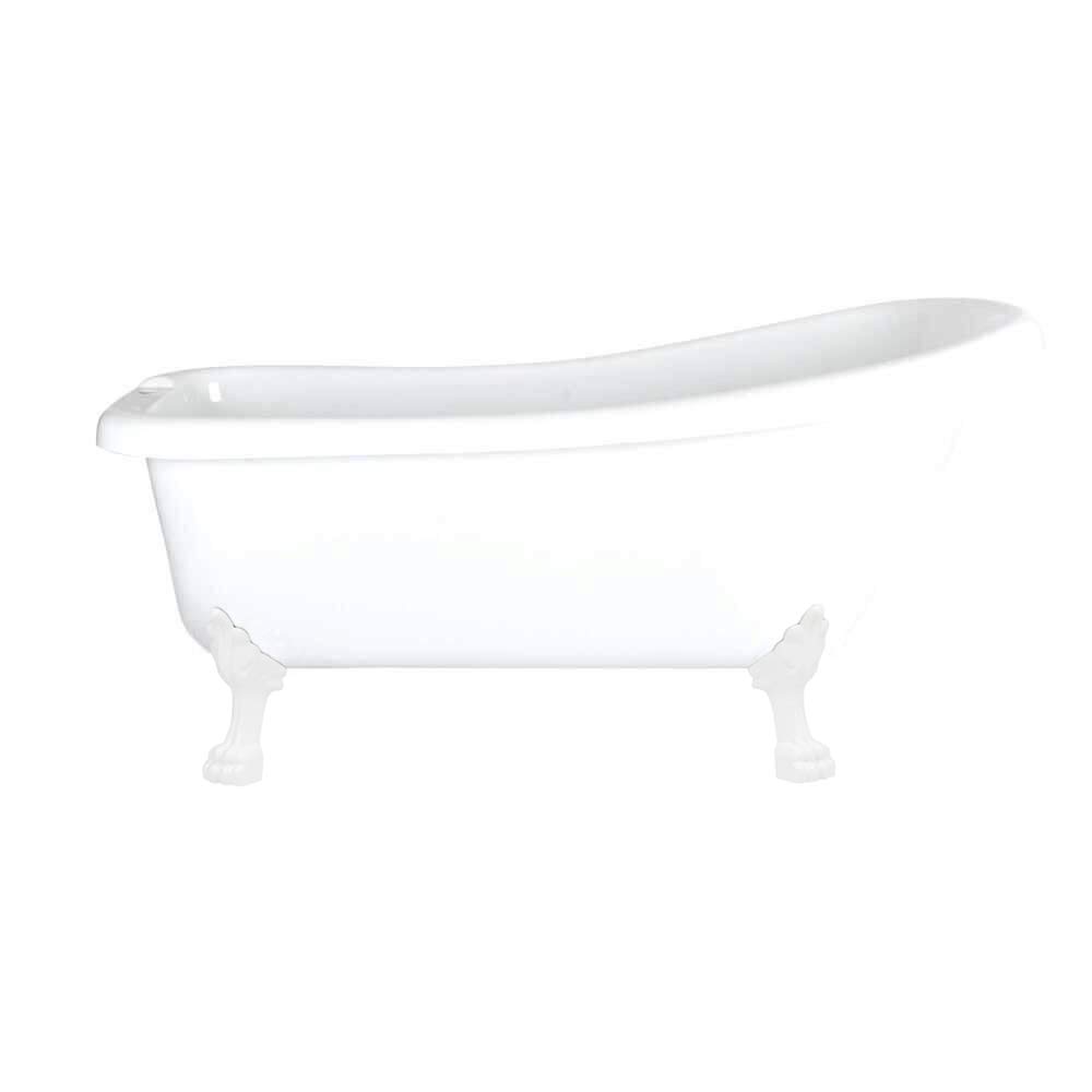 Milano Legend White 1710mm x 740mm Freestanding Slipper Bath White Claw Feet