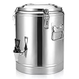 KWIBYBGS Barril Aislado Deo Inoxidable, Recipiente Calentador Comercial de Alimentos Recipientes Aislados para Alimentos Recipiente Comercial para Sopa/40L