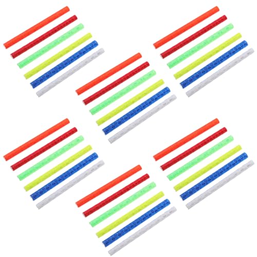 Abaodam 72Pcs Reflective Bike Warning Strips Wheel Spokes Reflectors for Enhanced Visibility Durable and Fit for Motorbikes and Mountain Bikes