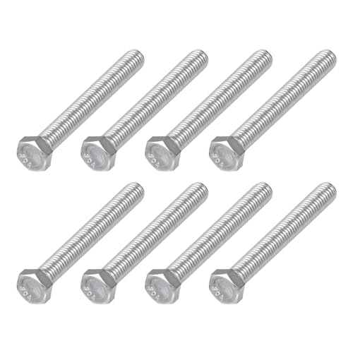 Image of METALLIXITY Hex Head Bolts (3 /8-16 x 3) 8Pcs, 304 Stainless Steel, Silver