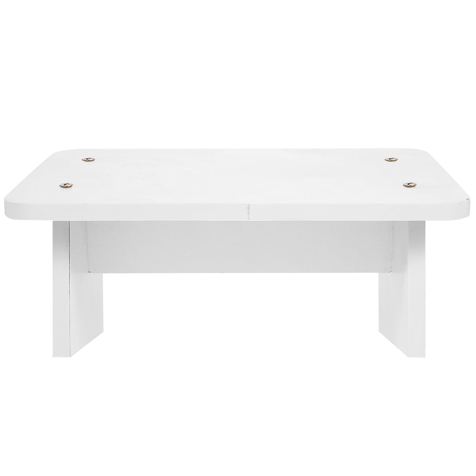 Beavorty Poggiapiedi Antistress in Legno 30 Cm Colore Bianco Caldo Inclinazione Ergonomica per Adulti, Supporto Sotto Scrivania per Ufficio e Casa
