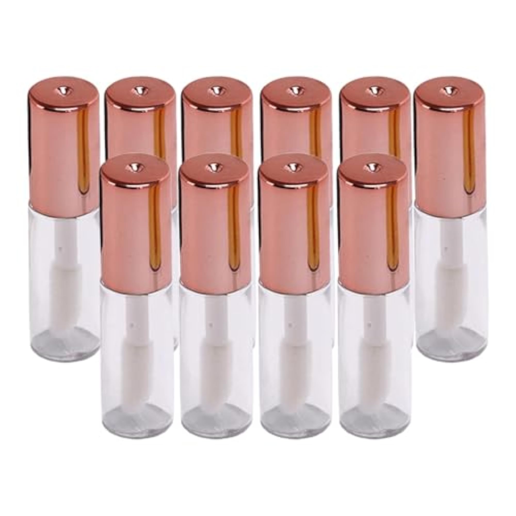10Pcs Lip Gloss Bottles Refillable Transparent Oil Tubes