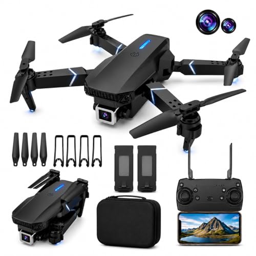 Image of 4K HD Camera Foldable dRoNe Toy with APP Control, Air Pressure Altitude Hold, 360 Roll & Long Life Battery | WiFi FPV RC Quadcopter for Kids & Beginners
