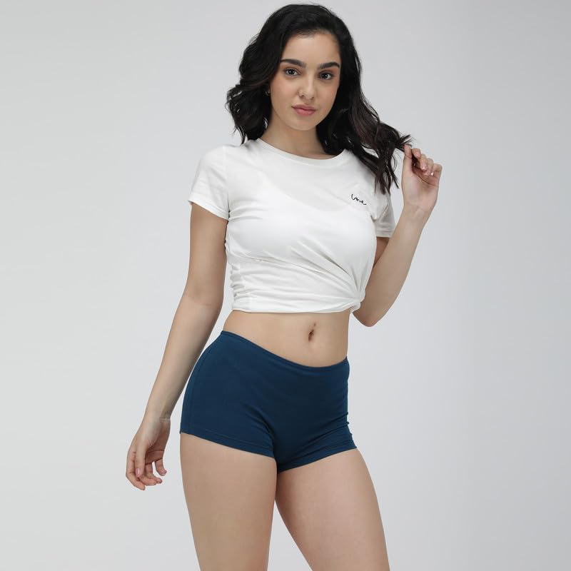 Image of Amul Comfy Women Boy Shorts Innerwear Combo Pack(Assorted Colours May Vary)