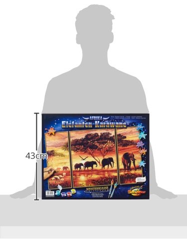 Schipper Adult Paint By Number: Tryptych Elephant Caravan Model Kit #TOP6