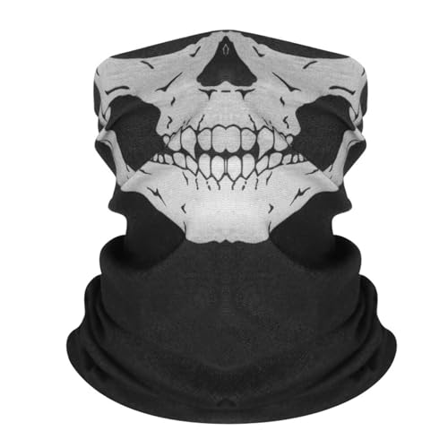BinXiaoQin Halloween Masken Totenkopf Maske Herren,Schlauchschal Motorrad Halstuch Sturmhaube,Halstuch Motorrad Herren Multifunktionstuch,Ghost Horror Maske Skelett,Ski...