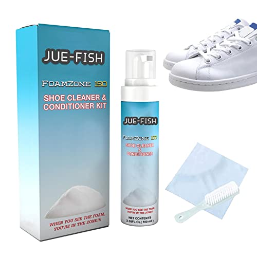 Foamzone-150-Shoe-Cleaning-Kit-Shoe-Foam-Cleaner-Sneaker-Cleaner-Foam-with-Brush-Cloth-Rinse-Free-Shoes-Stain-Remover-Whiten-Foam-Shoe-Cleaner-Spray-Foam-Cleaning-Tools-for-Home-100ml