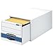 Bankers Box 6 Pack STOR Extra Space Saving Filing Cabinet, Stacks 5 High, Letter, White/Blue