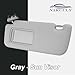Nakuuly Left Driver Side Sun Visor Gray Compatible with Toyota Corolla 2007 2008 2009 2010 2011 2012 2013 Sunvisor with Mirror Replaces # 74320-02711-E0