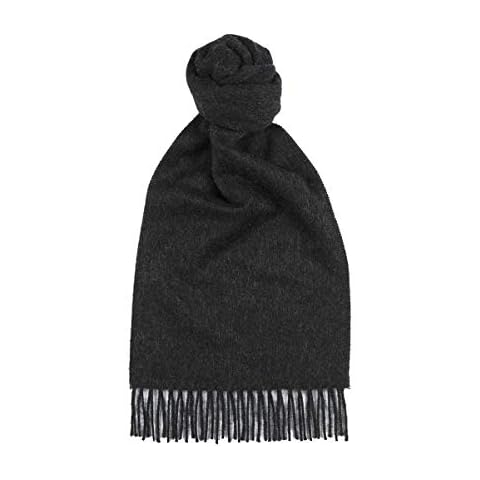 Glen Isla 100% Cashmere Scarf Plain Charcoal Grey - Made In Scotland Cover