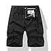Mens Shorts 2X Men Shorts Cotton Drawstring Elastic Waist Cargo Shorts Multi Pockets Casual Work Utility Shorts Outdoor Fashion 5 Inch Inseam Shorts Men Athletic Black 2X