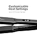 Paul Mitchell Smooth+ Ceramic Flat Iron, Adjustable Heat Settings, for Smoothing + Straightening, Black, 1.5 Inch