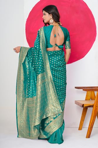 Image of Subham Saree for Woman Silk Cotton Kanjivaram | Soft Daily Wear Golden Zari Sari with Jacquard Blouse Piece