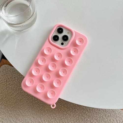 Coque iPhone 16 Plus en silicone souple rose avec texture antidérapante et flexible