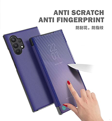 TYWZ Slank hoesje voor Samsung Galaxy S8 Plus, doorschijnend kijkvenster frontfunctie spiegelscherm slimme flipstandaard… - Afbeelding 5