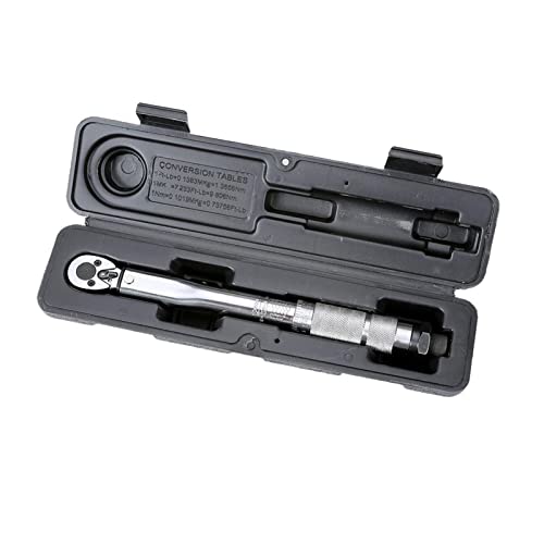 KLKVTGWGZK 1/4 Inch 5 to 25nm5nm Click Adjustable Torque Wrench Bicycle Repair Tools Kit Set Bike Repair Tool Spanner Hand Tool Set Wrench