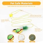 Tocirelo Interactive Hanging Cat Toy Bird with Catnip Feather, Door Cat Toy - Image 3