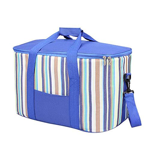 Sac à lunch isotherme 34L grand format vert et bleu pour repas - 3