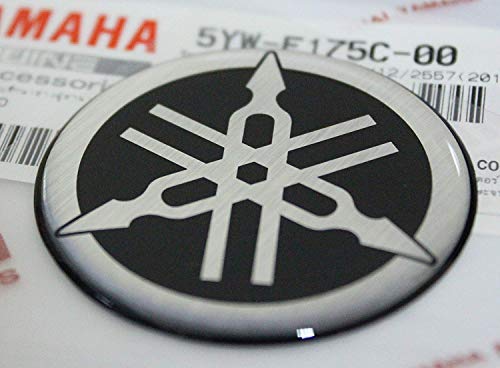 Kit 2 Adesivi Yamaha Racing Bianco Brillante 20cm Per Serbatoio Moto - Tuning