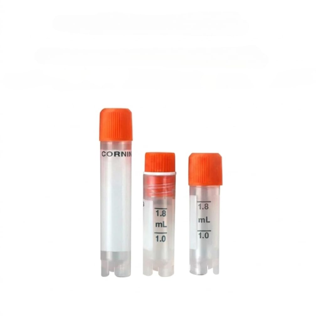 Corning 5.0ml External Thread PP Cryogenic Vials, 50PCS | External thread PP cryogenic vials; self-standing design; laboratory sample storage tubes; 5.0ml; 50PCS
