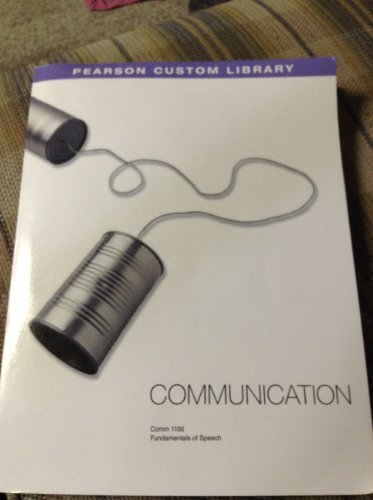 Pearson Custom Library, Communication, COMM 110... 0558179266 Book Cover