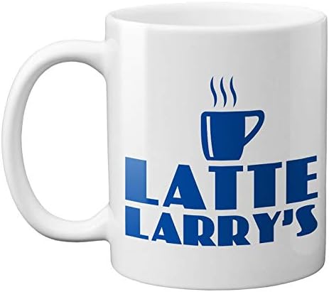 Latte Larry's Coffee Shop - Cafe Mocha Joe's Spite Store Cappuccino Scones Espresso Curb LD Larry David TV Show 15oz. Coffee Mug