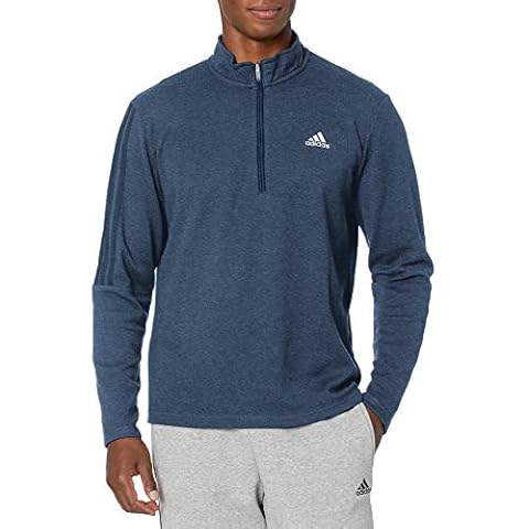 adidas Golf - Sudadera de 3 rayas de poliéster reciclado con cremallera para hombre Cover