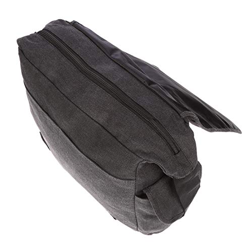 Christian Wippermann Umhängetasche Laptop 17 Zoll - Großes Messenger Bag Herren - Canvas Material - Verstellbarer Riemen - Mehrere Fächer - Büro/Arbeit Tasche Herren ca. 35x30x13 cm - Schwarz