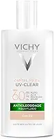 Vichy Capital Soleil UV-Clear Protetor Solar Facial Antioleosidade e Antiacne, Toque Seco FPS 60, com Niacinamida e Ácido Salicílico, Acabamento Invisível, Cor 2.0, 40g