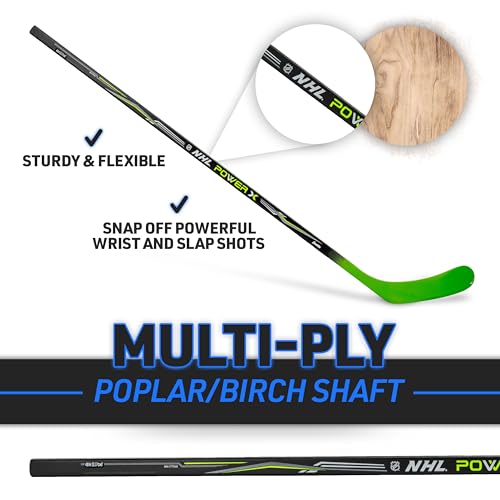 Franklin Sports Street Hockey Sticks - Power X Junior Street Hockey Stick - Wood and Fiberglass Shaft - ABS Blade - One Piece Stick - 58\" Right Handed - Thumbnail 4