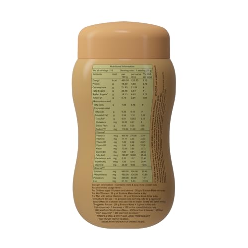 Image of Endura Mass Weight Gainer Powder 550 G Kulfi Flavour | Unique Blend Of 3 Sources Of Protein, Carbs, Vitamins & Essential Minerals | Ideal For Children Above 10 Years, Men, Women & Athletes