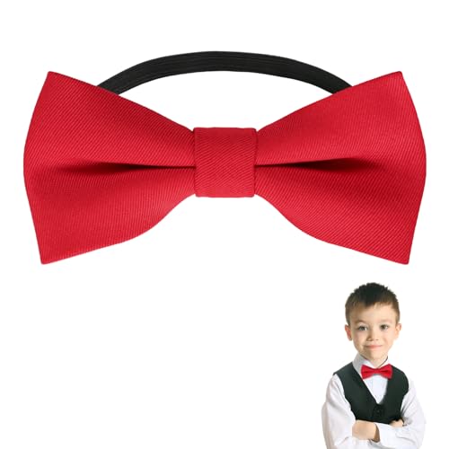 Kids Bow Tie, Black/Red Bow Ties for Boys Girls, Clip on Toddler Kids Bow Tie for Shirt