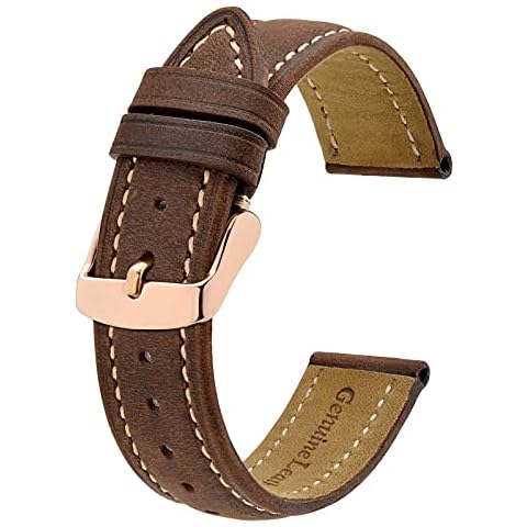 BISONSTRAP Correas de Reloj Vintage con Hebilla de Oro Rosa Cover